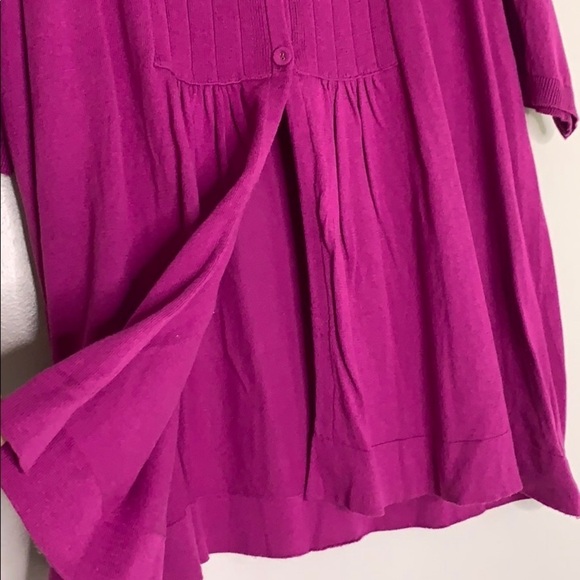 Daisy Fuentes Short Sleeve baby doll top plus size 2X women’s purple magenta - Picture 3 of 10